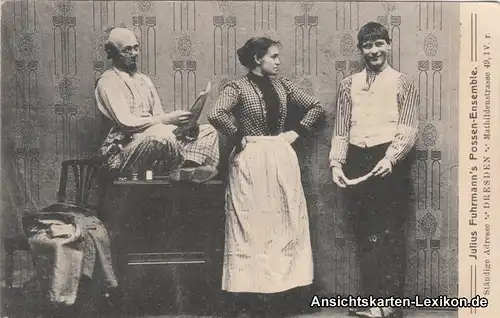 Ansichtskarte  Julius Fuhrmanns Possen-Ensemble (Dresden) 1918 