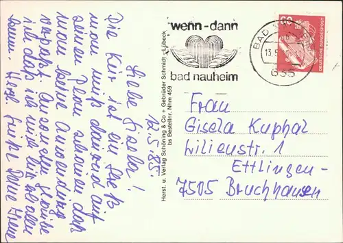Ansichtskarte Bad Nauheim Kuranlagen, SChwimmbad, Luftbild 1985