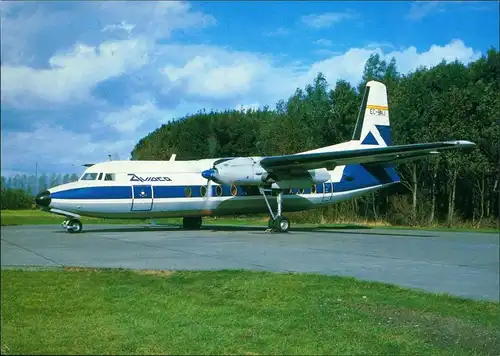 Ansichtskarte  Flugzeug "Aviaco" - Fokker F27 Mk100 1985