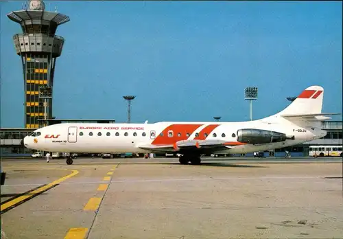 Orly Flugzeug "Europe Aero Service" - Super Caravelle 10B auf dem Flughafen 1985