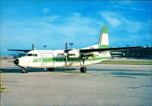 CPA Orly Flugzeug "Air Jet" - Fokker F-27-400 auf dem Flughafen 1985
