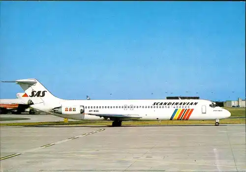 Roissy-en-France Flugzeug "Scandinavian Airlines" - DC-9-41 auf Flughafen 1985