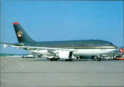 Genf Genève Flugzeug "Royal Jordanien" - Airbus A310-300 auf dem Flughafen 1985