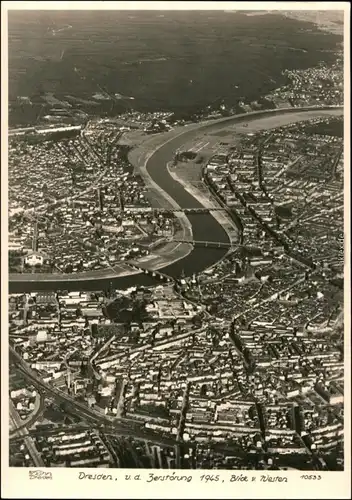 Dresden Luftbild von großer Höhe mit Dresdener Heide 1963 Walter Hahn 10533