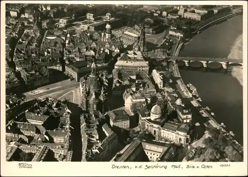 Dresden Luftbild vor der Zerstörung 1945 1963 Walter Hahn:13001