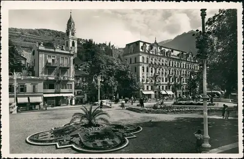 Cartoline Meran Merano Promenade mit Pfarrturm 1939 