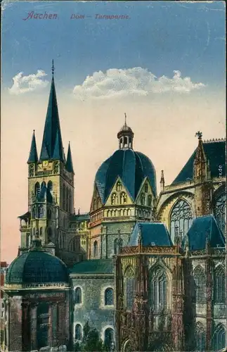 Ansichtskarte Aachen Aachener Dom - Turmpartie 1897