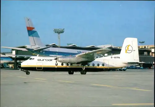 Orly Flugzeug "Euroair" - Handley Page Herald auf dem Flughafen 1985