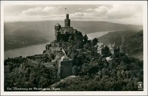 Ansichtskarte Braubach Luftbild Marksburg 1939 