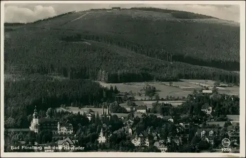Postcard Bad Flinsberg Świeradów-Zdrój Blick auf die Stadt 1932 