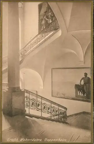Ansichtskarte Weimar Großherzogliches Schloß - Treppenhaus 1928
