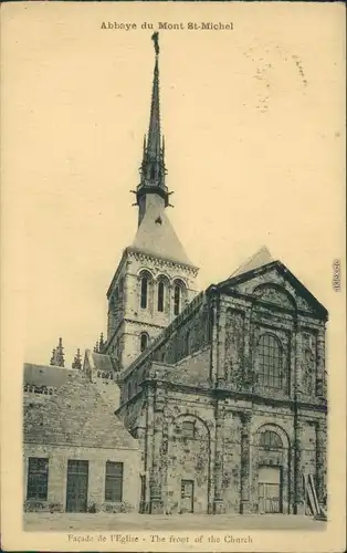 Mont-Saint-Michel Façade de l'Eglise - The front of the Church 1930