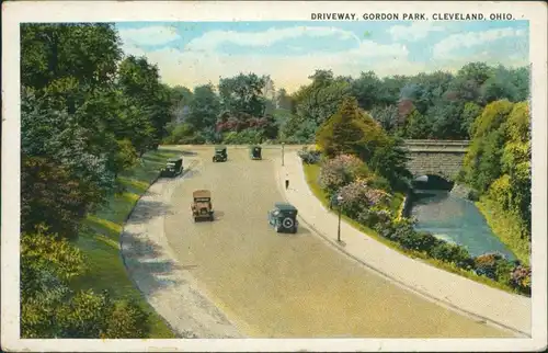 Postcard Cleveland Driveway, Gordon Park 1925