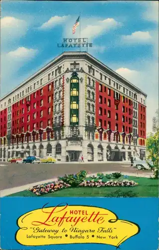 Postcard Buffalo Hotel Lafayette 1969