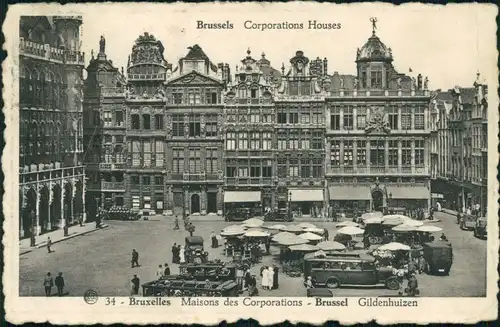 Brüssel Bruxelles Gildenhuizen/Gildenhuizen/Maisons des Corporations 1942