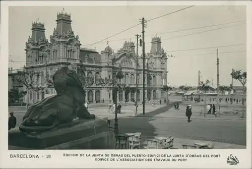 Postales Barcelona Eifice de L'association des Travaux du Port 1929
