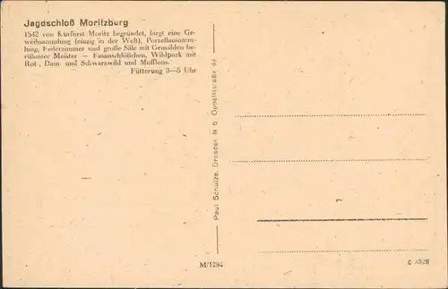 Ansichtskarte Moritzburg 18 Ender im Schloßpark 1939 
