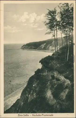 Ansichtskarte Binz (Rügen) Partie an der Hochufer-Promenade 1924 