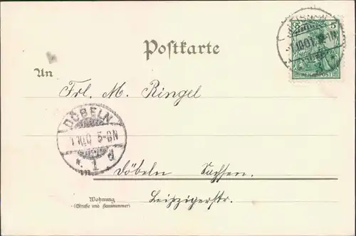 Ansichtskarte Meißen Künstlerkarte Forsthaus Siebeneichen 1901 