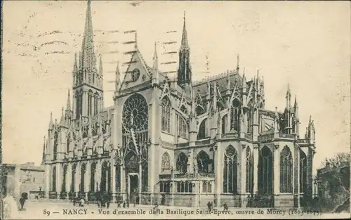 CPA Nancy Vue d'ensemble de la Basilique Saint-Epvre 1924