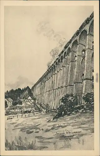 CPA Chaumont Viaduc de Chaumont, Eisenbahnbrücke 1926