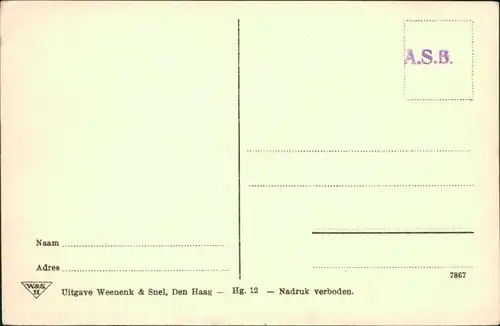 Postkaart Den Haag Den Haag Vijver Park Horgvliet 1932