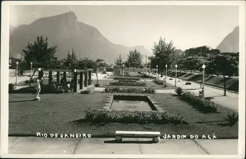 Postcard Rio de Janeiro Jardim de Alah 1942