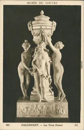 CPA Paris Musée du Louvre: Falconnet-Les Trois Grâces 1932