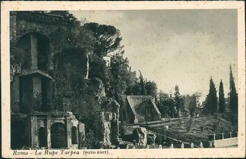 Cartoline Rom Roma La Rupe Tarpea 1955