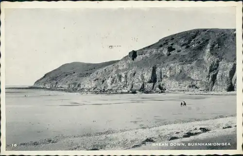 Postcard Burnham-on-Sea Brean Down 1955