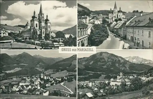 Ansichtskarte Mariazell 4 Bildkarte 1961