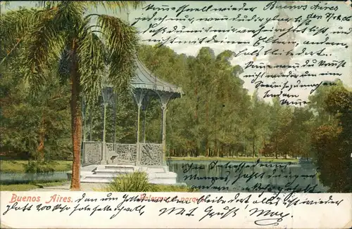 Postcard Buenos Aires Pavillon im Park 1906 
