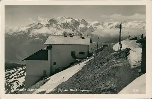 Ansichtskarte Kitzbühel Bahnhof Schmittenhöhe geg. die Glocknergruppe 1932 