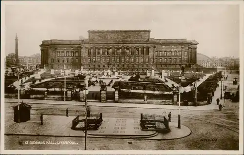 Postcard Liverpool St Georges Hall 1932