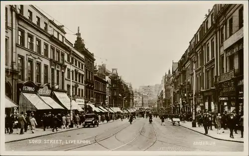 Postcard Liverpool Lord Street 1932