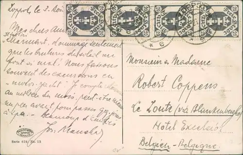 Postcard Zoppot Sopot Etablissemnt Stolzenfels 1921 