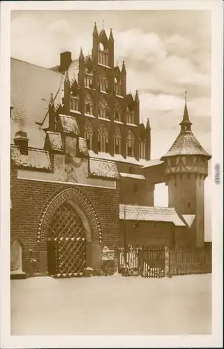 Postcard Marienburg Malbork Mittelschloß im Winter 1930 