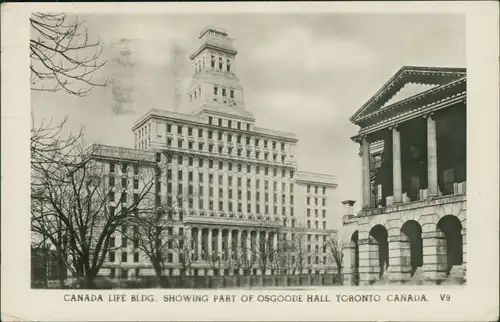 Postcard Toronto Canada Life Bldg., Osgoode Hall 1955