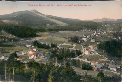 Ansichtskarte Oybin Blick auf Oybin, Hochwald 1911 