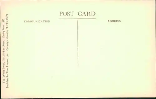 Postcard Stratford-on-Avon The White Swan 1929