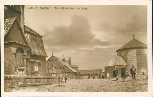 Postcard Krummhübel Karpacz Plateau auf der Schneekoppe 1932 