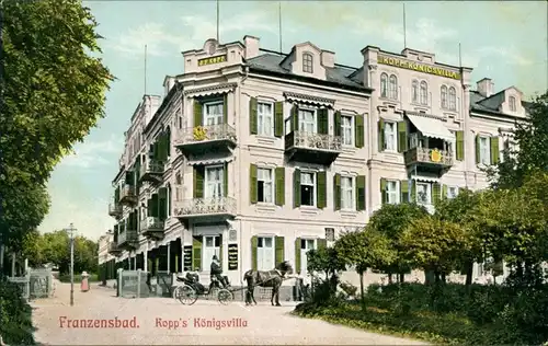 Franzensbad Františkovy Lázně Straßenpartie - Kopps Villa 1908 