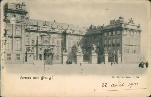 Burgstadt-Prag Hradschin/Hradčany Praha Die königliche Burg 1901 