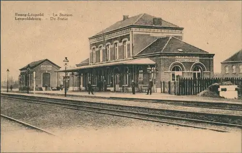 Postkaart Leopoldsburg La Station/Bahnhof 1919
