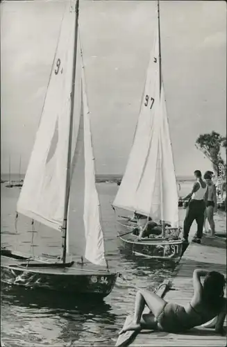 Mamaia-Konstanza Constanţa (Kustendji / Kustendja) Pe Siut-Ghiol/Segelboote 1957