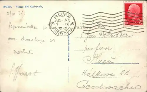 Cartoline Rom Roma Piazza del Quirinale 1931