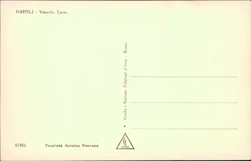 Cartoline Neapel Napoli Vesuvio Lava 1932