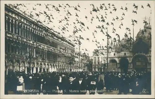 Cartoline Venedig Venezia Piazza S. Marco (volo piccioni) 1929