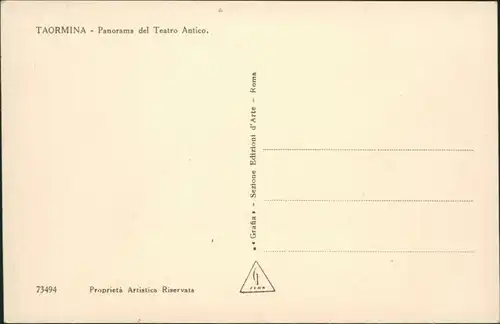 Cartoline Taormina Panorama del Teatro Antico 1932