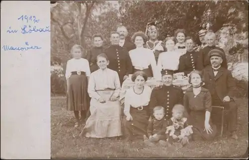 Foto Löbau Familienfoto - Manöver 1912 Privatfoto 